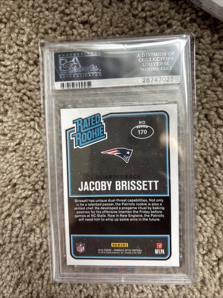 2016 Donruss Optic - Rated Rookie Jacoby Brissett #170 Holo (RC) - Image 2 of 2