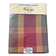 Cotton Park Cottage Tablecloth Murray Hill Autumn Plaid  60" x 84" Oblong New
