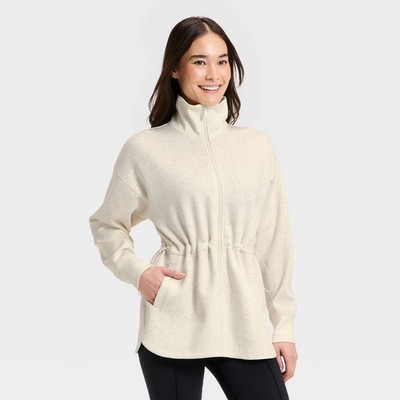 All In Motion Women's Airy Sleek Long Full Zip Jacket Long Sleeve Relaxed Fit