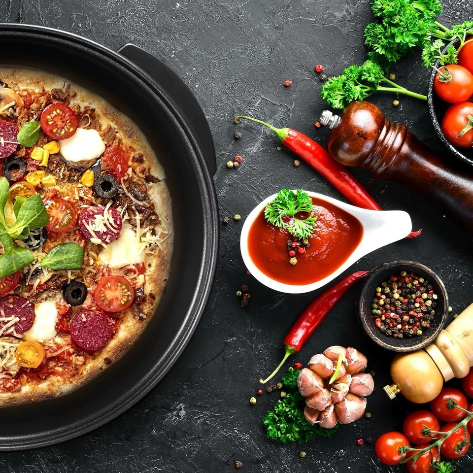 T24 Hochwertige elektrische Pizzapfanne Partypfanne Hot Post Crêpe 42x9cm Paella - Bild 2 von 4