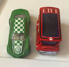 2pc Super Mario Toy Car Lot - Green Race Car Red Character Vehicle