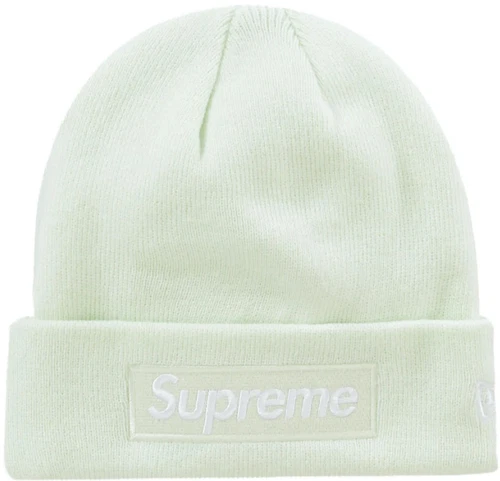 Bonnet Supreme New Era Box Logo (FW23) vert clair
