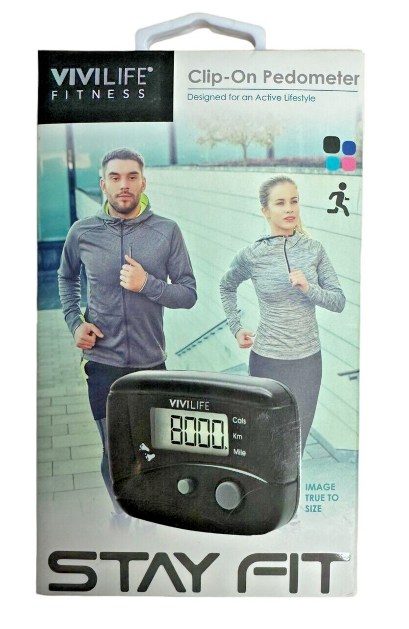 Vivitar Clip On Pedometer Tracks Steps, Distance & Calories Burned eBay