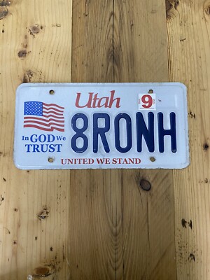 Oldtimer Utah In God We Trust US Auto Nummernschild 8R0NH