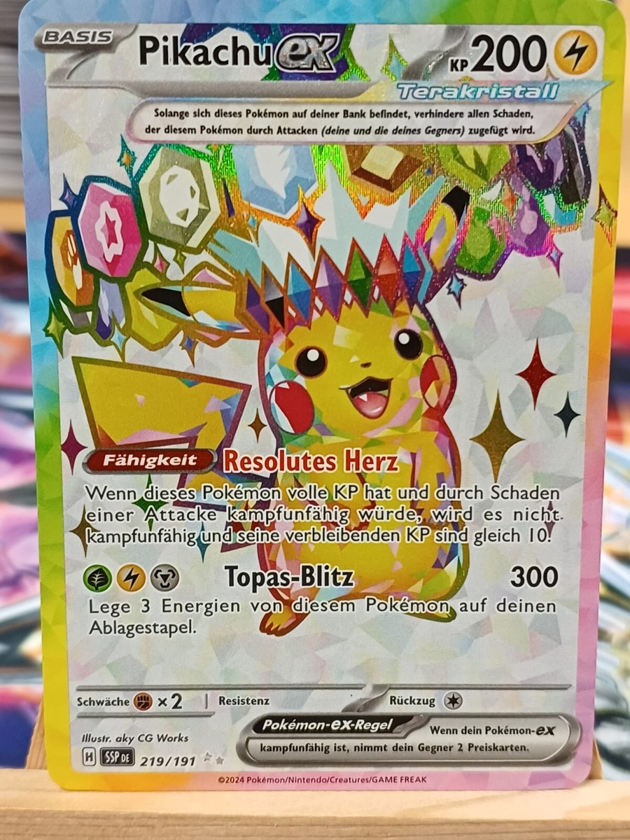 Pikachu Ex 219/191 Stürmische Funken Deutsch NM Pokemon | eBay