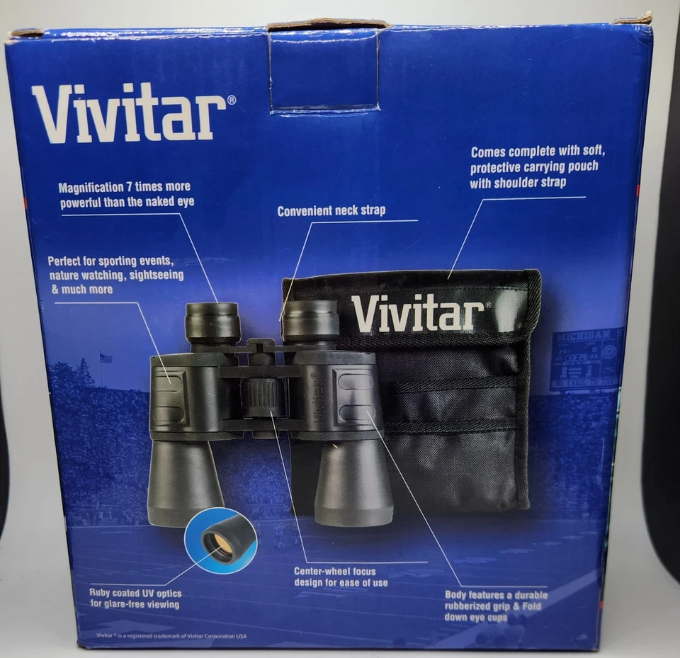 Vivitar Binoculars 7 x 50 Magnification with UV Coated Optics New In Box - Image 2 of 3