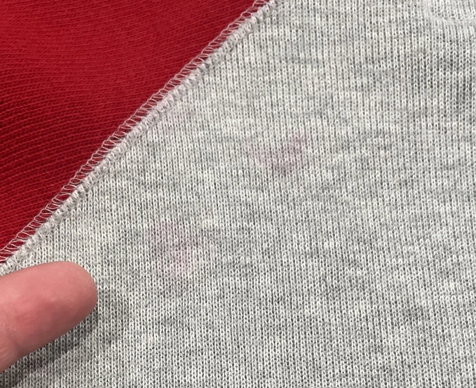 Suéter Abercrombie Fitch Manga Larga Bordado Juvenil Grande Gris Rojo Algodón Foto 4 de 4