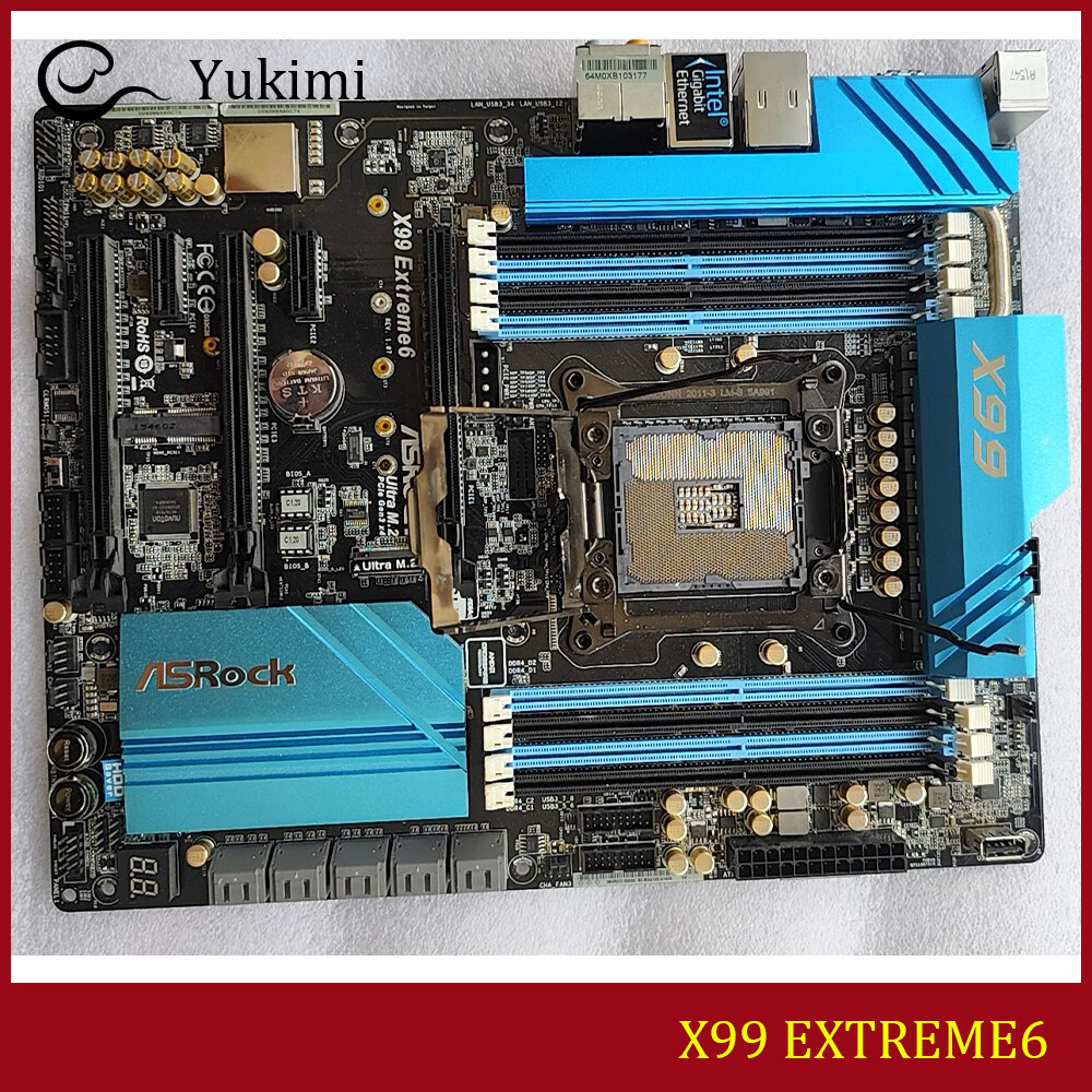 FOR ASROCK X99 EXTREME6 DDR4*8 128GB LGA 2011-3 ATX Motherboard Test OK