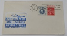 Miami Florida to Sao Paulo Brazil April 27 1969 first flight airmail