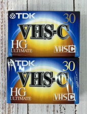 TDK VHS-C HG Ultimate 30 Camcorder Video Cassette Blank - Lot of 2