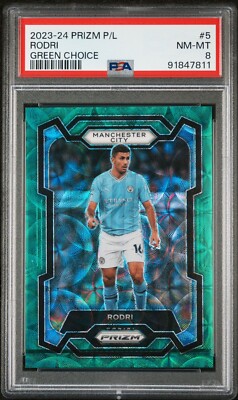 2023-24 Panini Prizm EPL Manchester City Rodri Green Choice Prizm