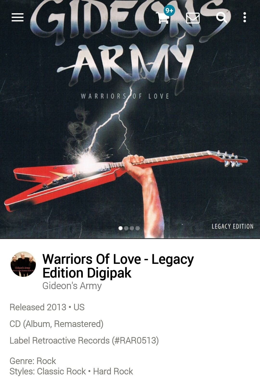 Gideons Army Warriors of Love CD 1985 AOR Melodic Rock CCM 2013 Remastered Edition  