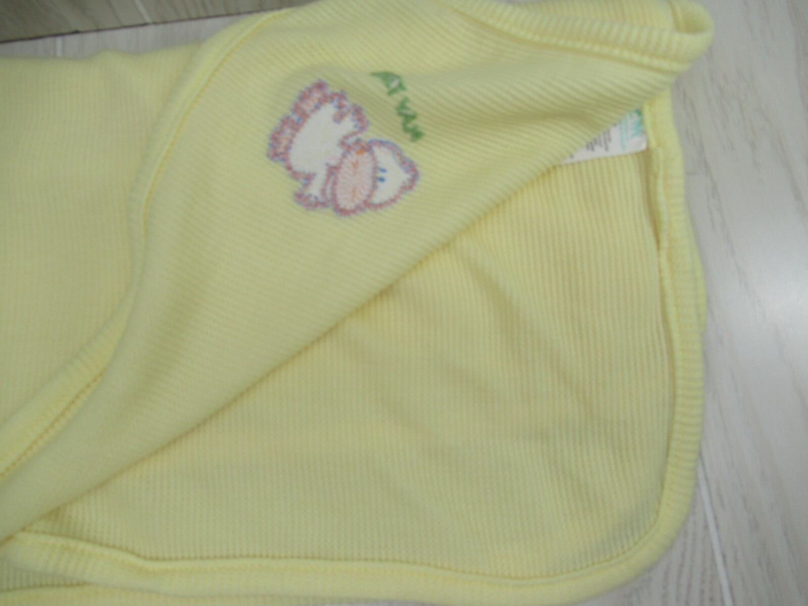 Yellow Duck Play time baby thermal receiving blanket waffle weave