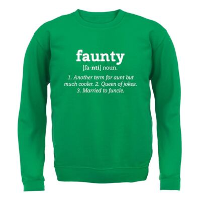 Faunty Definition lustig - Kinder Hoodie / Pullover - Tante Tante Liebe cool