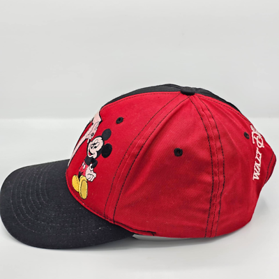 Mickey Mouse Vintage 90s Disney World 97 Snapback Hat - Black