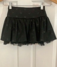 Beautees Girls Black ruffle Polka-dot skort size 5