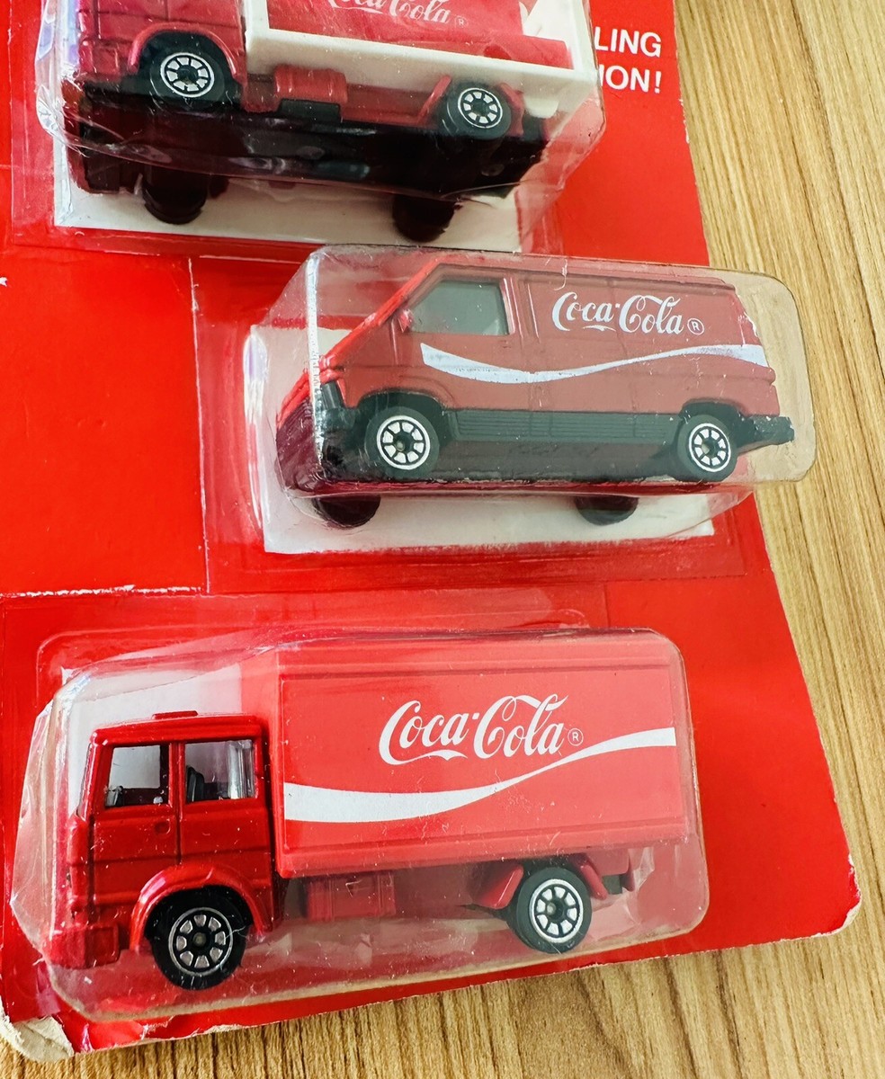 1979 COCA-COLA DIECAST TRUCK SET (3) NEW ON CARD HARTOY DELIVERY