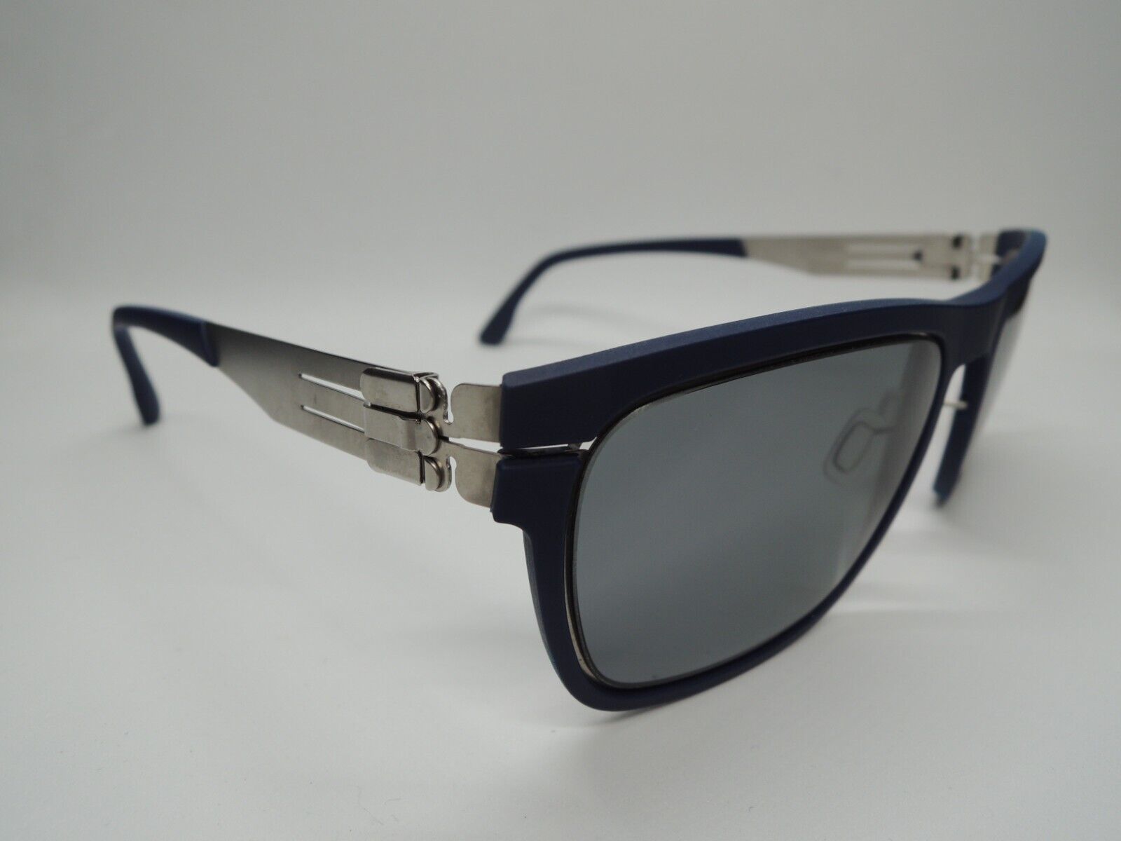 NEW IC! Berlin FIVE-O Navy Blue Squared Titanium Rubber Modern Eyeglasses Frame