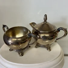 FB Rogers Silver  Coffee Cream & Sugar Bowl
