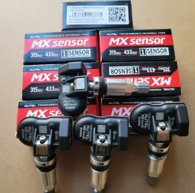 #ad 4 x l TPMS MX Sensor 315MHz 433MHz 2 in 1 Metal Stem Tire Pressure Sensor $59.77