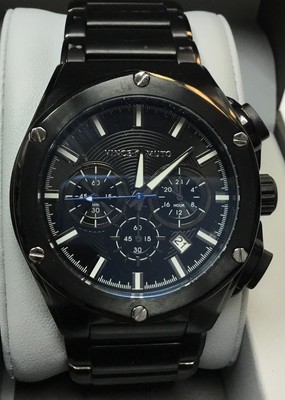 Vince Camuto Men S Multi Function Dial Black Bracelet Watch Vc 1065bkbk Ebay