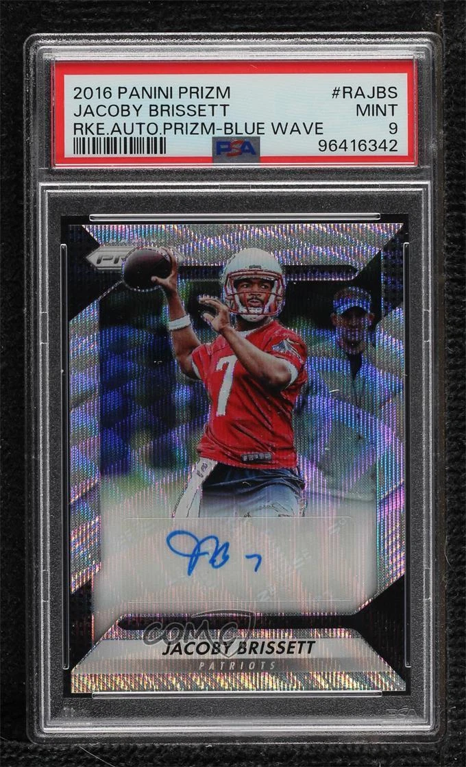 Jacoby Brissett Panini Prizm Rookie Autograph Prizm #RAJBS Blue Wave