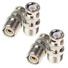 Bnc Male To Uhf Female So239 So239 Adapter 4pcs Rf Coaxial Coax Connector
