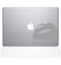 The Decal Guru Kiss Your Lips Decal Vinyl Sticker, 15" MacBook Pro- Silver