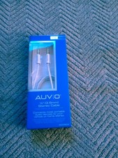 AUVIO 1/8" 3.5 Aux Auxiliary Cord Stereo cable Smart Phone Braided line White