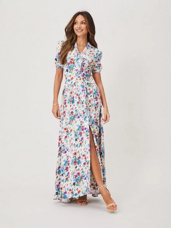 Button through maxi dress uk cheap