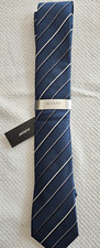 ALFANI Men's Tie Belwood Stripe Navy NWT MSRP 55.00