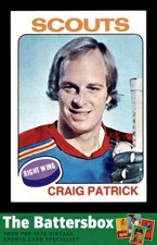 1975 Topps #178 Craig Patrick   NM/NM+ X3781074