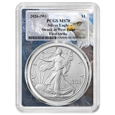 Presale - 2026 (W) $1 American Silver Eagle PCGS MS70 FS Eagle Frame