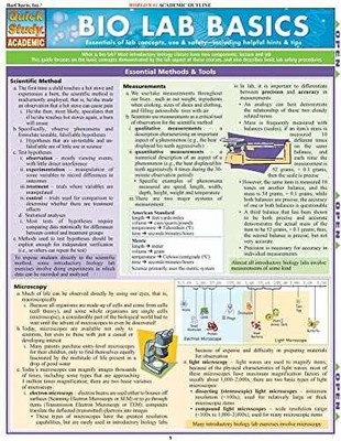 Bio Lab Basics (Quick Study Academic) - Pamphlet, by Brooks W Randy - Very Good