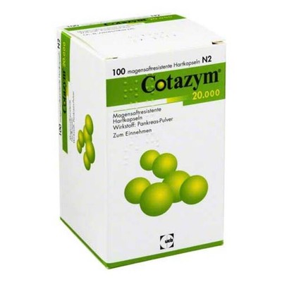 Cotazym 20.000 Pellets magensaftresistente Kapseln · 100 St · PZN 04275461