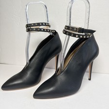 Jimmy Choo Lark 100 Studded Booties Black Leather Size 39.5 EU / US 9.5 NWOB