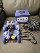 Nintendo GameCube Console System - Indigo, All Cords, 2 Controllers. Works!! 