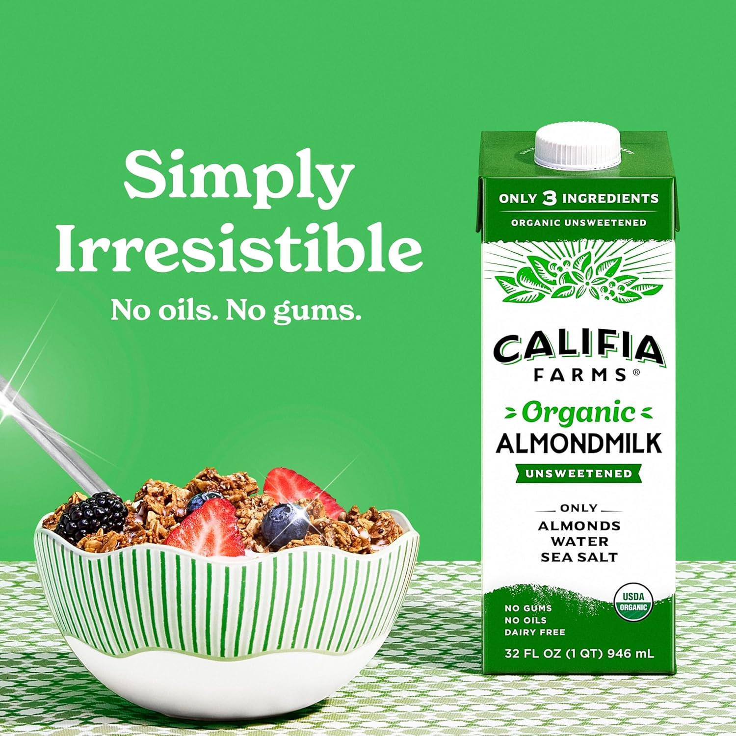 - Organic Unsweetened Almond Milk, 32 Oz (Pack of 6), Dairy Free, Vegan, Plant B