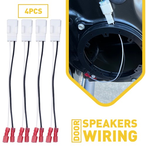 4X Car Door Speaker Wire Harness Plug Adaptor Replacement For Dodge Jeep Journey - Picture 14 of 19