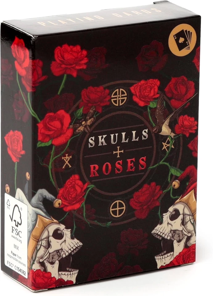 SKULLS AND ROSES GOTHIC PLAYING CARDS POKER DECK