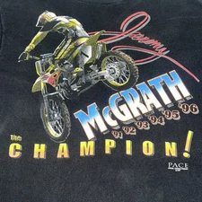 VTG 1997 AMA Supercross Series Jeremy Mcgrath L Shirt Motocross 6 Time Champion