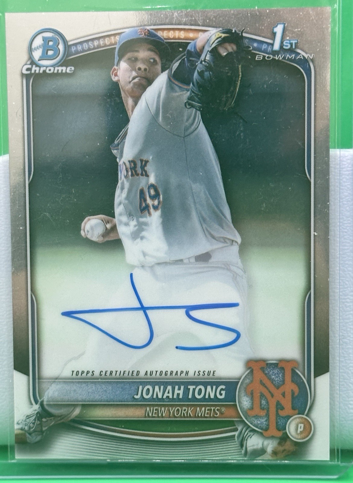 2025 Bowman - Chrome Prospect Autographs Jonah Tong #CPA-JTO (AU, RC)