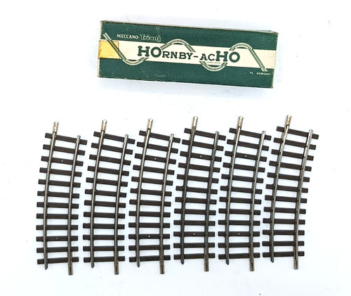 MECCANO HORNBY  HO lot de 6 demi rails courbes  ref 7610 | Condition: Occasion
