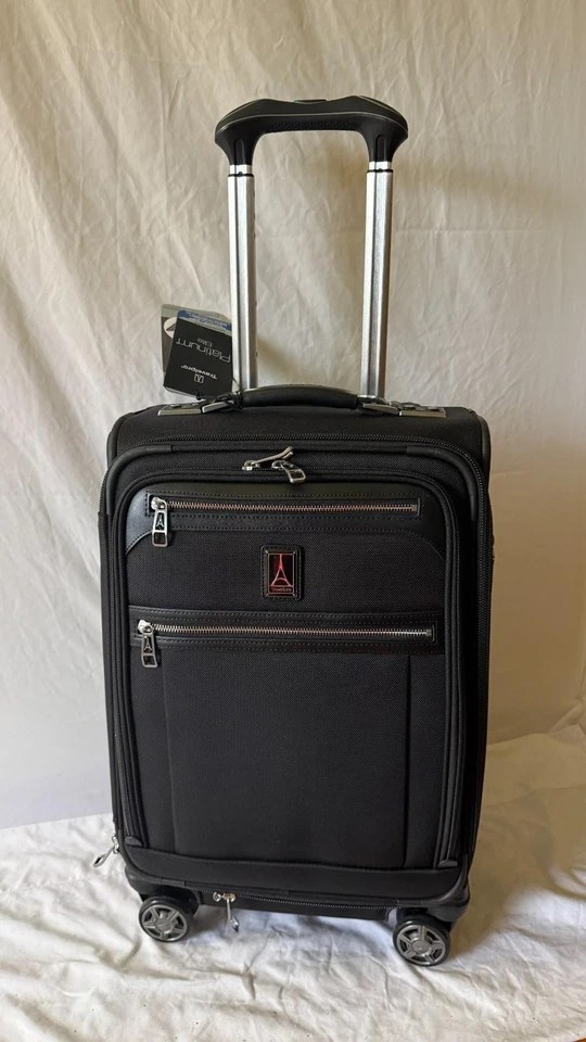 New Travelpro Platinum Elite Soft Expandble Carry On Luggage Black Spinner 20" - Image 3 of 4