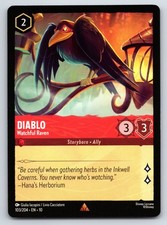 Disney Lorcana Diablo Watchful Raven Whispers in the Well Rare 103/204 NM