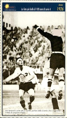 Postcard footballer Combi goalkeeper of Juve champion of Italy 1926