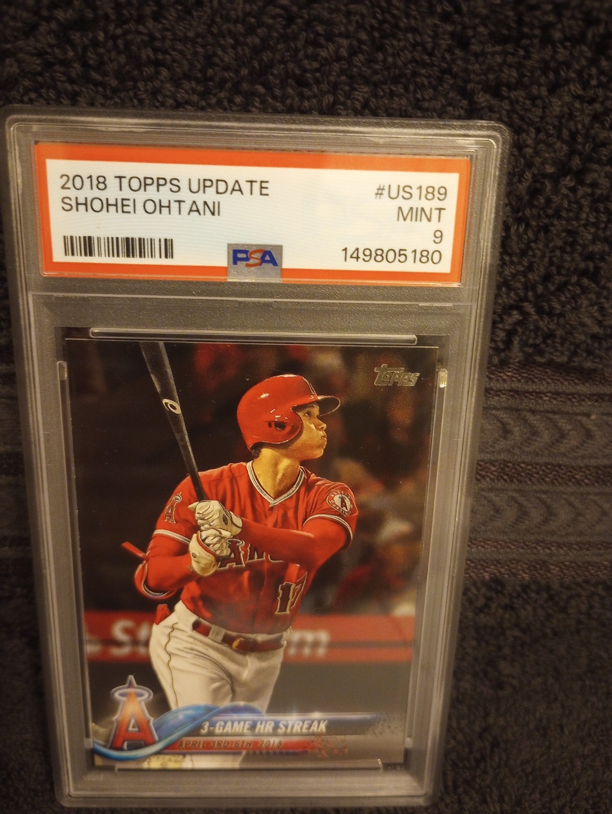 2018 SHOHEI OHTANI TOPPS UPDATE ROOKIE #US189 RC PSA 9 MINT!! MVP! view 1