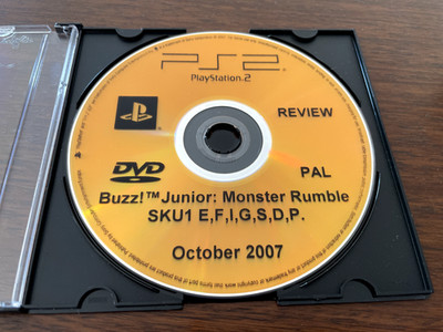 Buzz Junior Monster Rumble Review Disc, Debug PlayStation 2 PS2 PAL