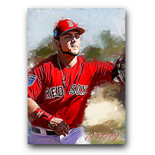 Michael Chavis Art Card Limited 30/50 Edward Vela Signed (Boston Red Sox)