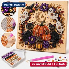 Halloween Diamond Art Kits for Adults, Pearl Art Kits for Adults Fall Theme Fa
